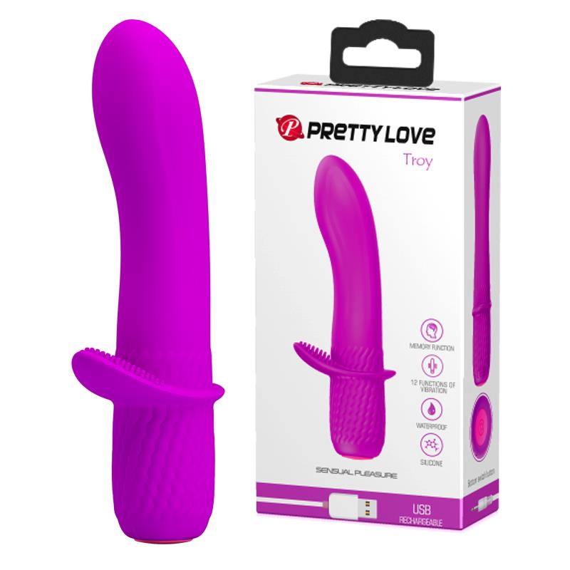 Вибратор Pretty Love Troy, 15 см (фиолетовый)