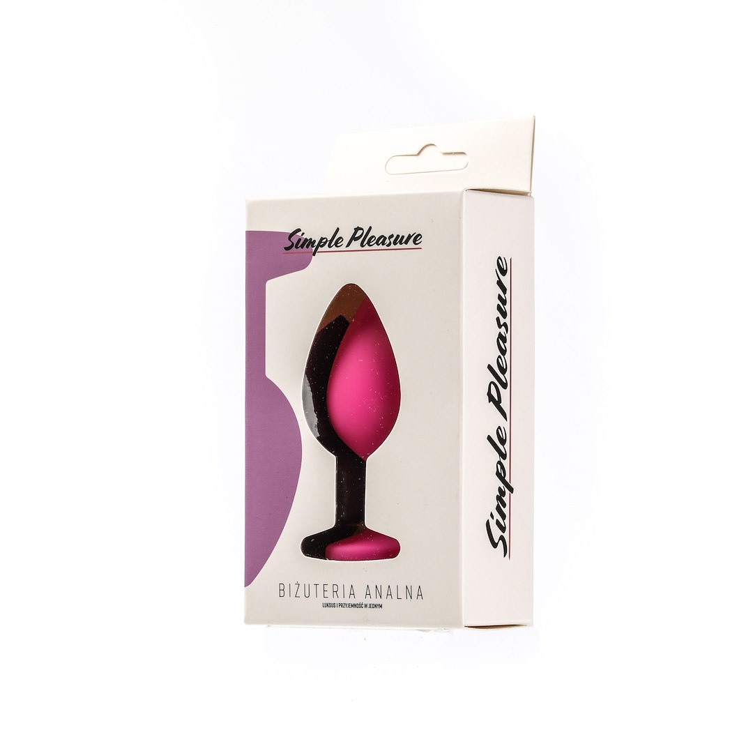 Korek analny Simply Pleasure M, 8 cm (niebieski)