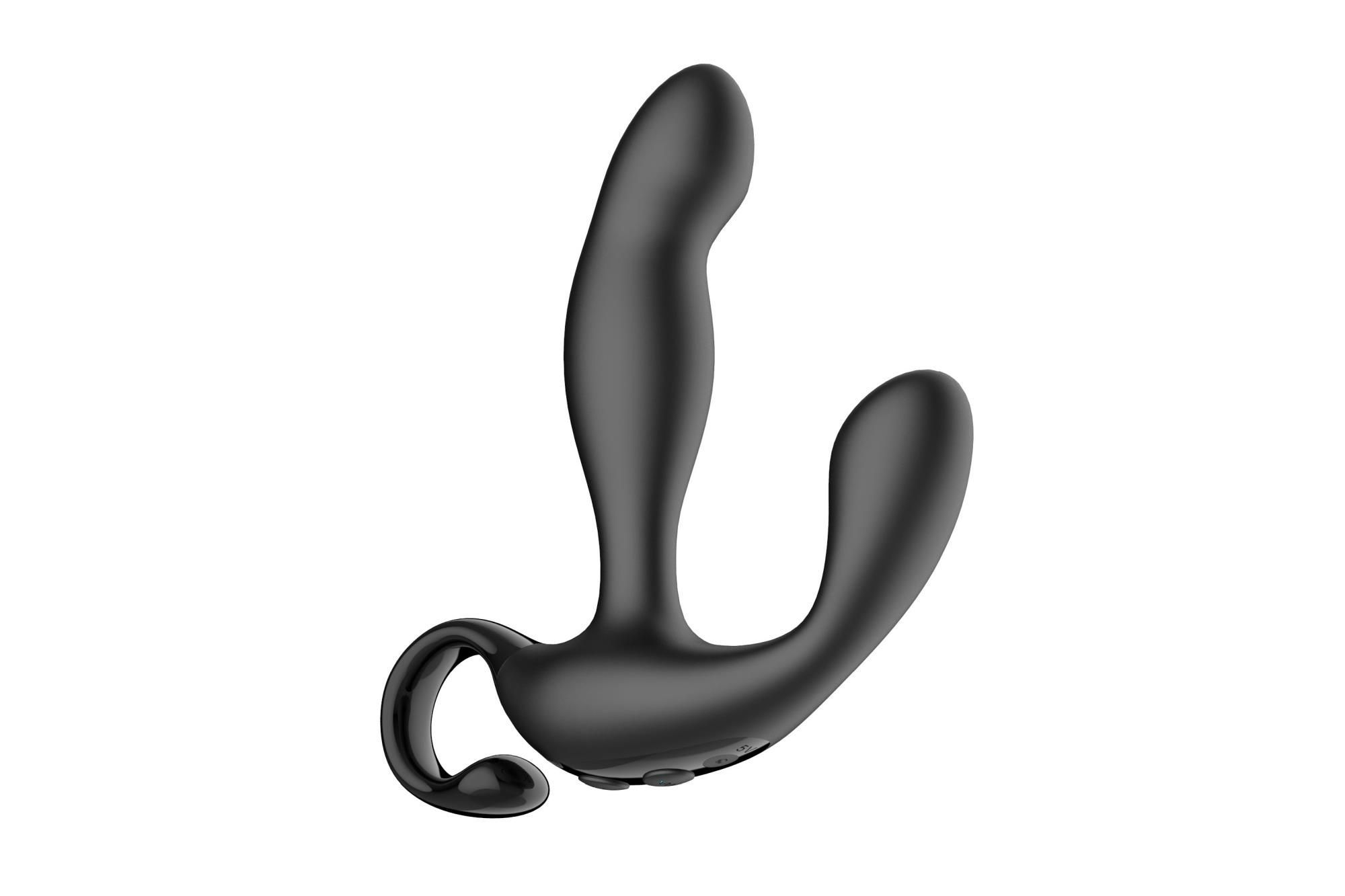 Стимулятор простаты B - Series Cute Finger Wiggle, 17.1 см (черный)