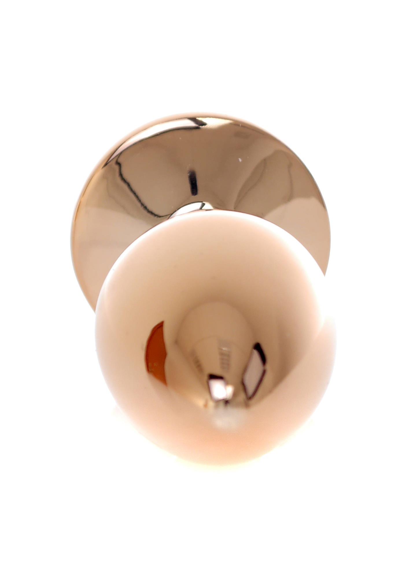 Анальна пробка B - Series HeavyFun Plug-Jewellery Red Gold, 7 см (персиковий)