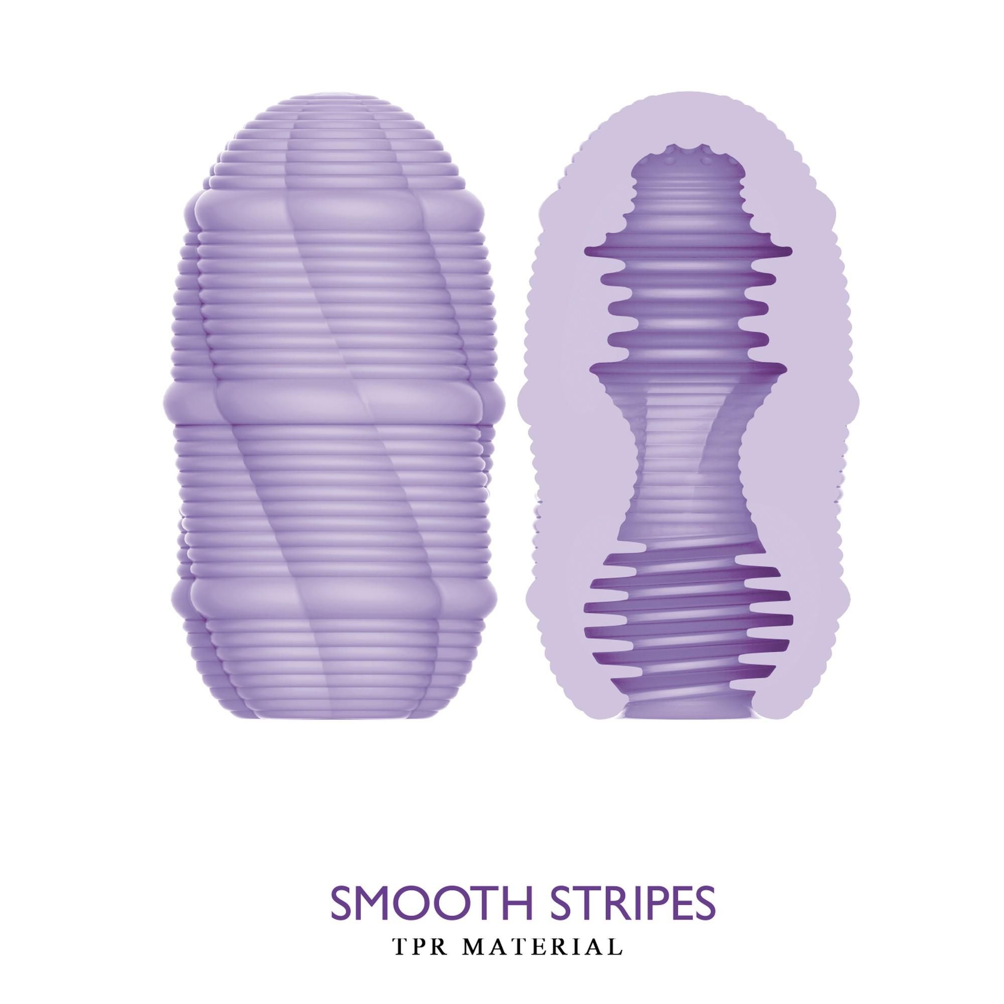 Мастурбатор яйцо Pretty Love Smooth Stripes Cupid-X (фиолетовый)