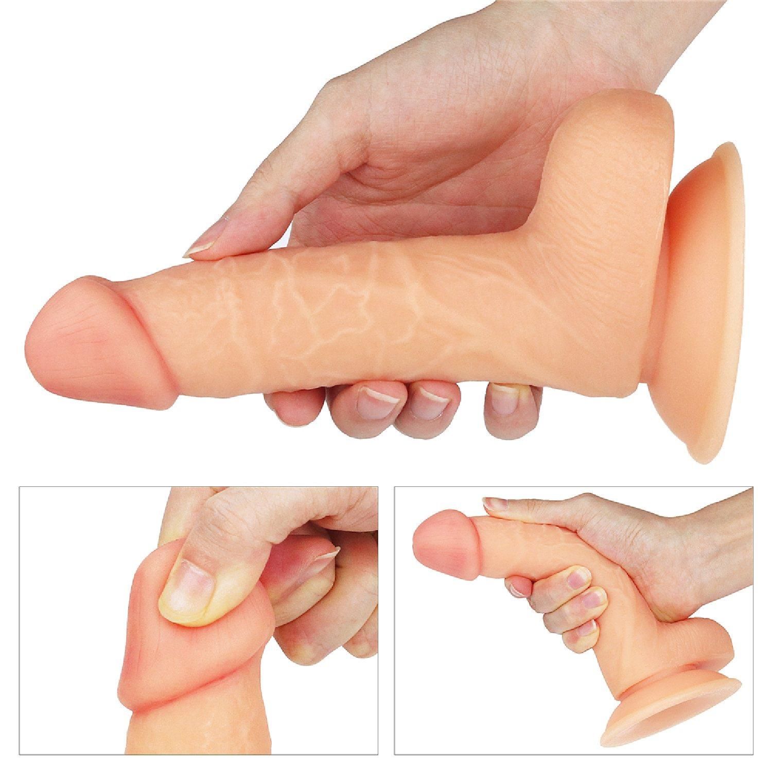 Фаллоимитатор LoveToy The Ultra Soft Dude Flesh, 18 см (телесный)