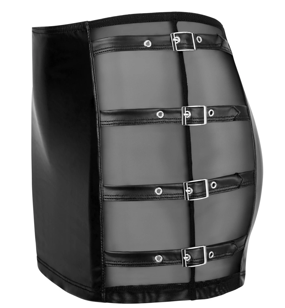 Мини-юбка Cottelli Party Skirt Buckles, L (черный)