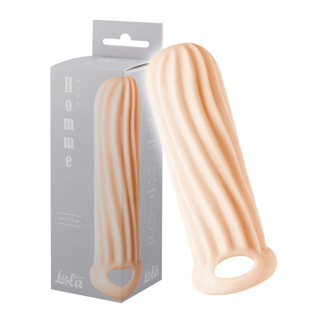 Насадка на пеніс Lola Games Homme Wide, 13 см (тілесний)