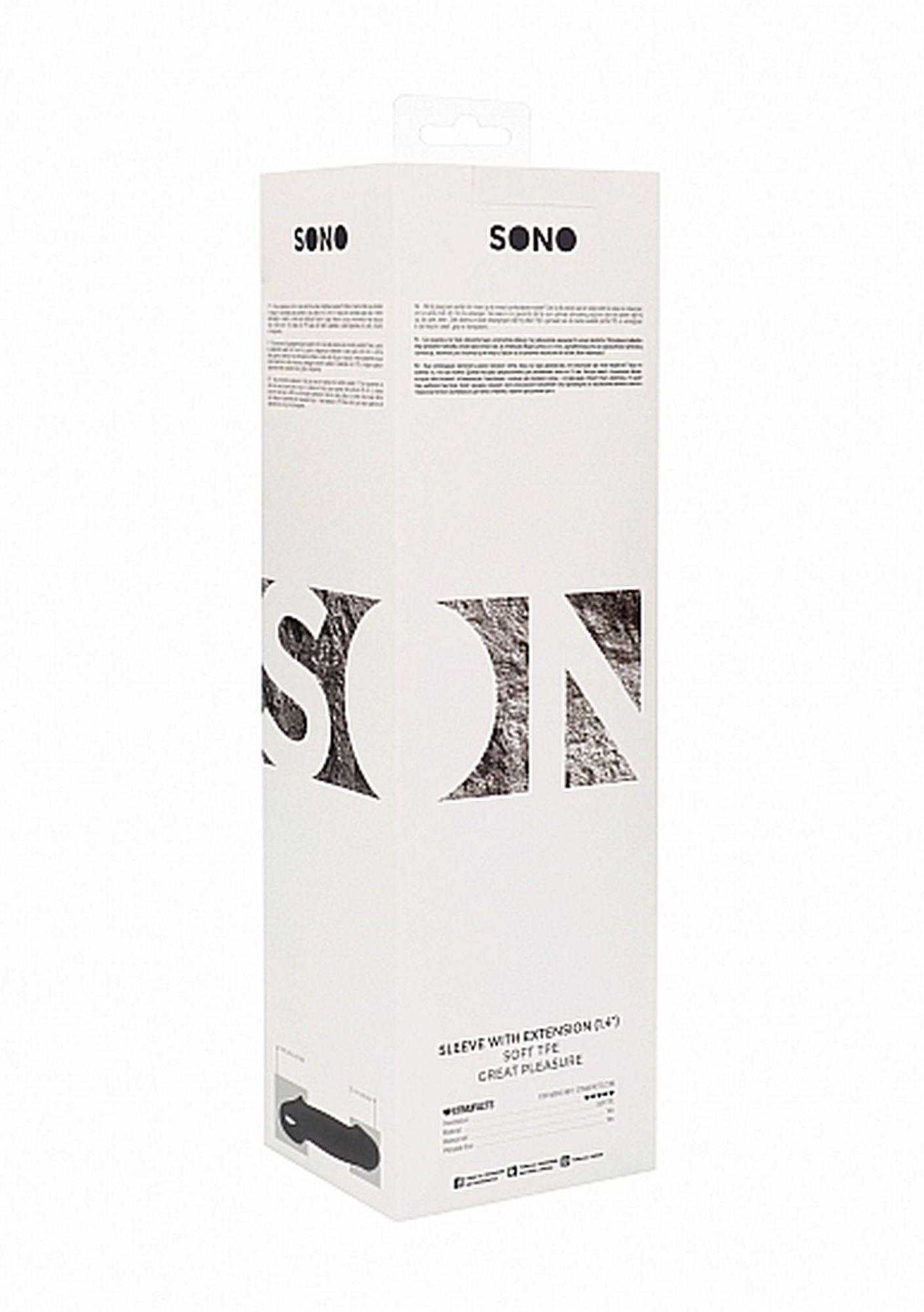 Насадка на пенис Sono Dong Extension No.17, 26 см (черный)