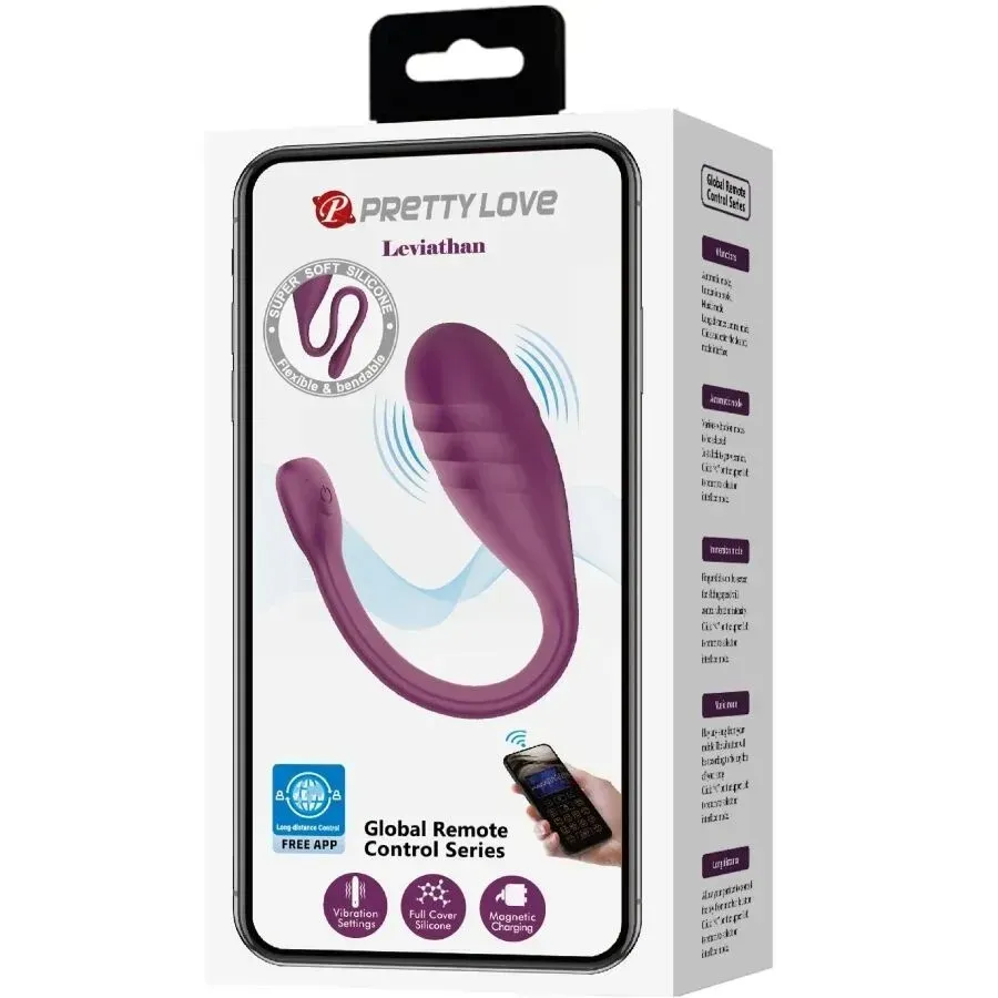 Виброяйцо Pretty Love Leviathan, 21.4 см (фиолетовый)