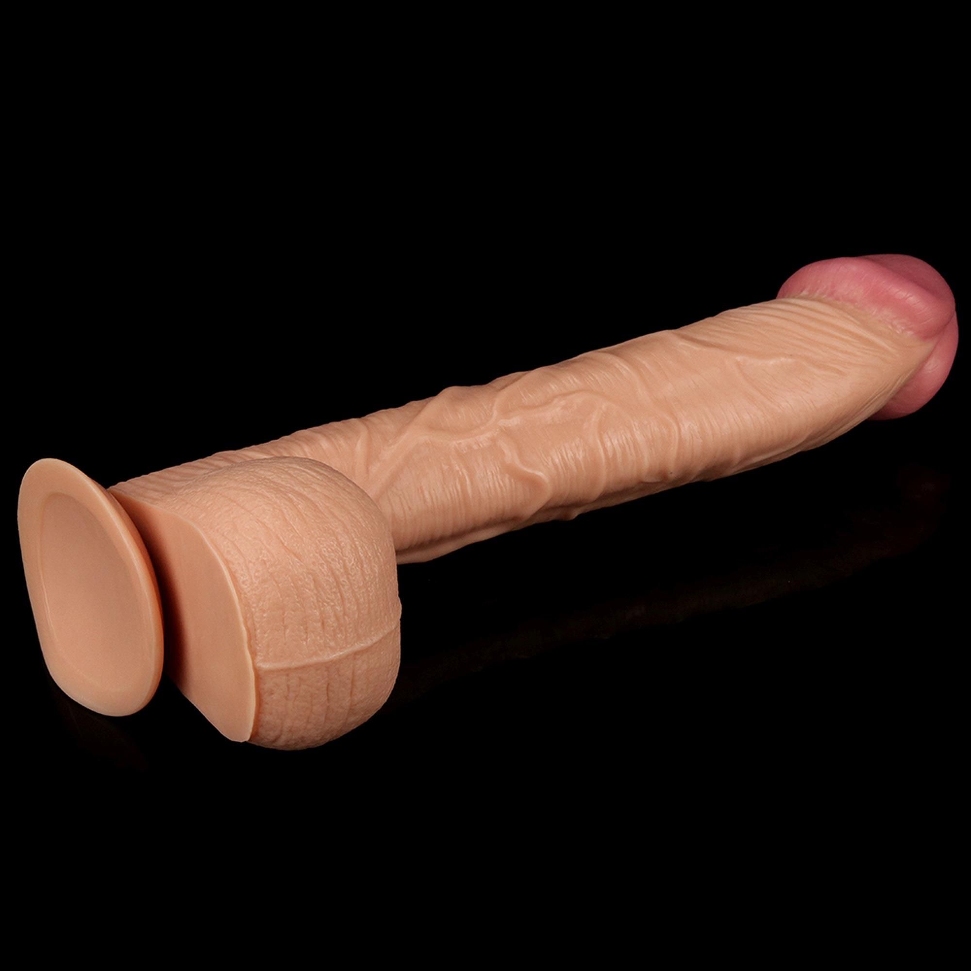 Великий фалоімітатор LoveToy Legendary King Sized Realistic, 33 см (тілесний)
