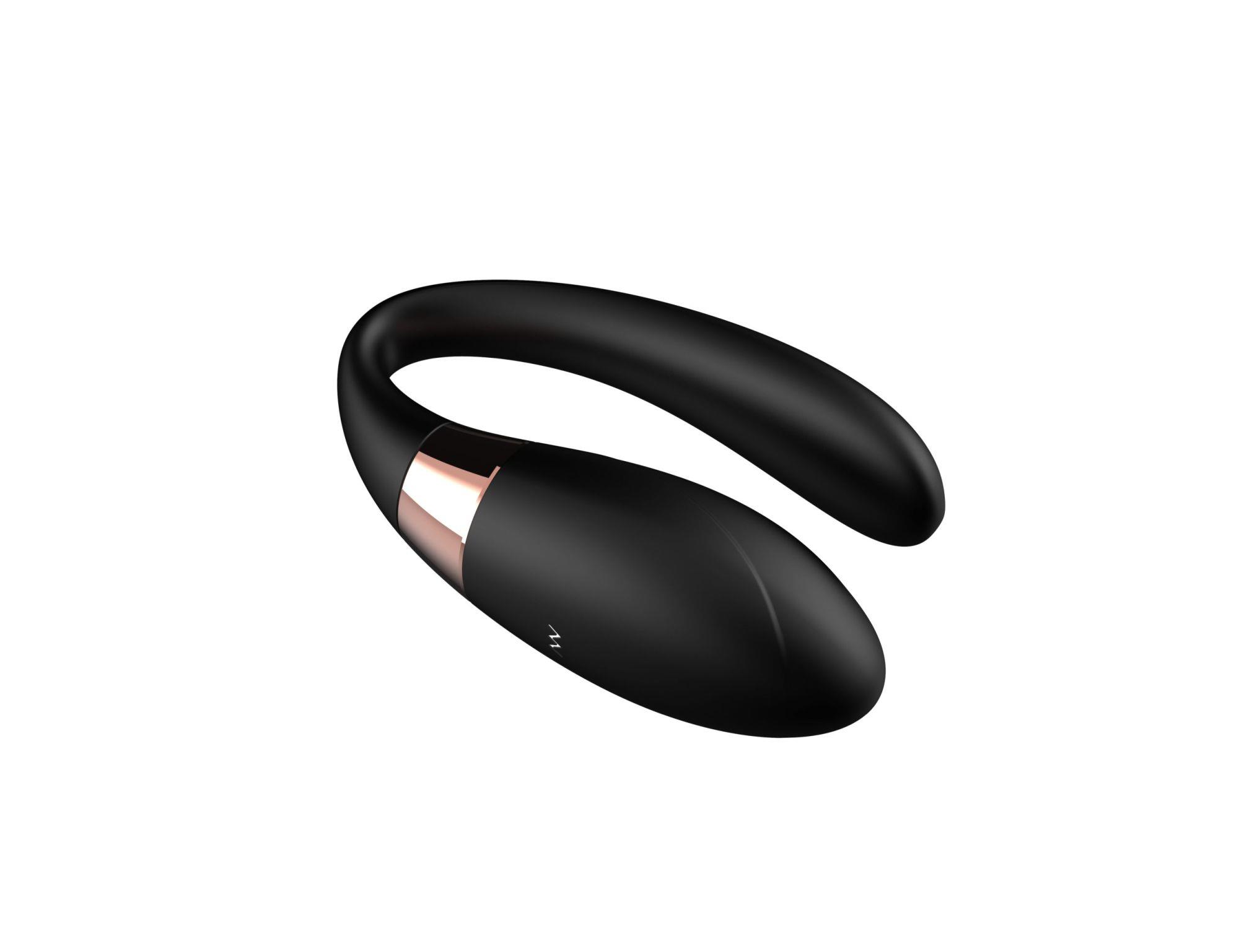 Вібратор для пар Power Escorts U-Vibe, 10 см (чорний)
