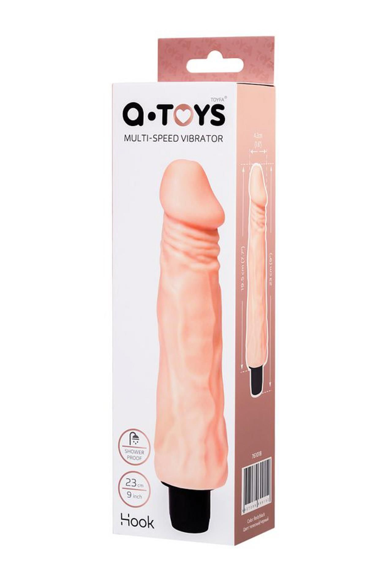 Вибратор A-Toys Realistic Multi-Speed, 23 см (телесный)