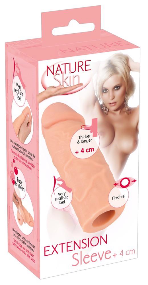 Насадка на пенис Nature Skin Extension Sleeve, 15,5 см (телесный)