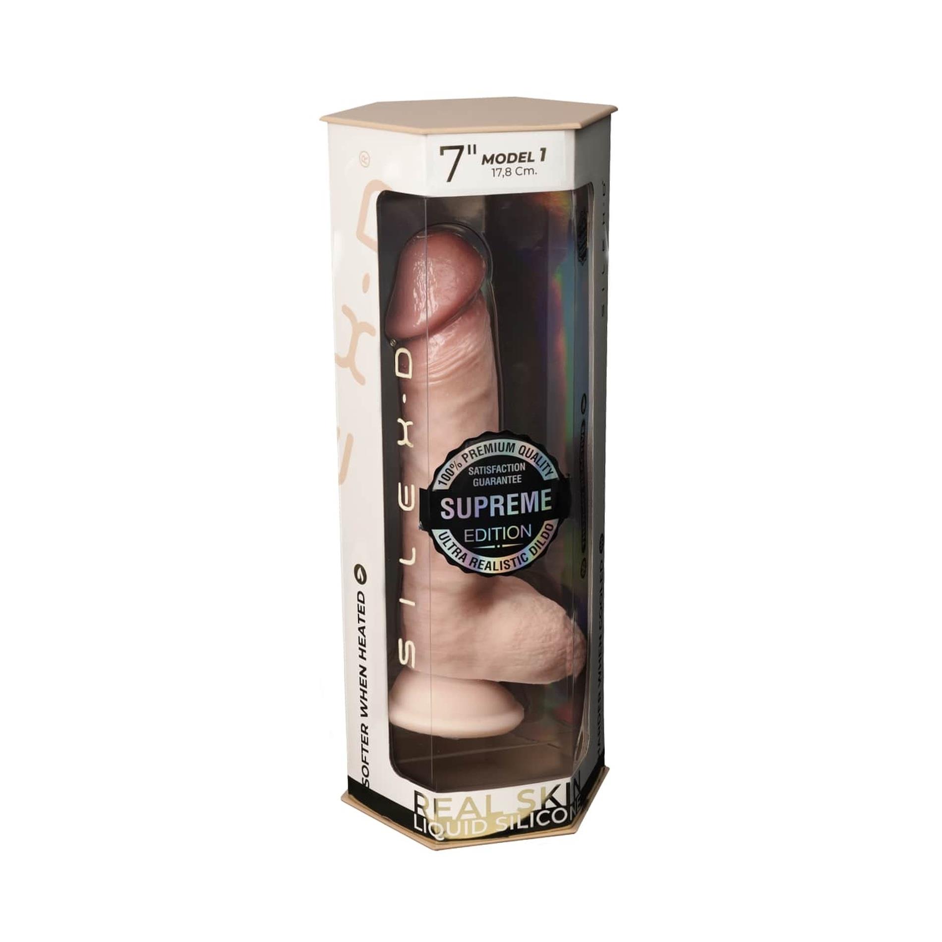 Фаллоимитатор SilexD Model 1 Supreme Real Skin 7", 17.8 см (телесный)