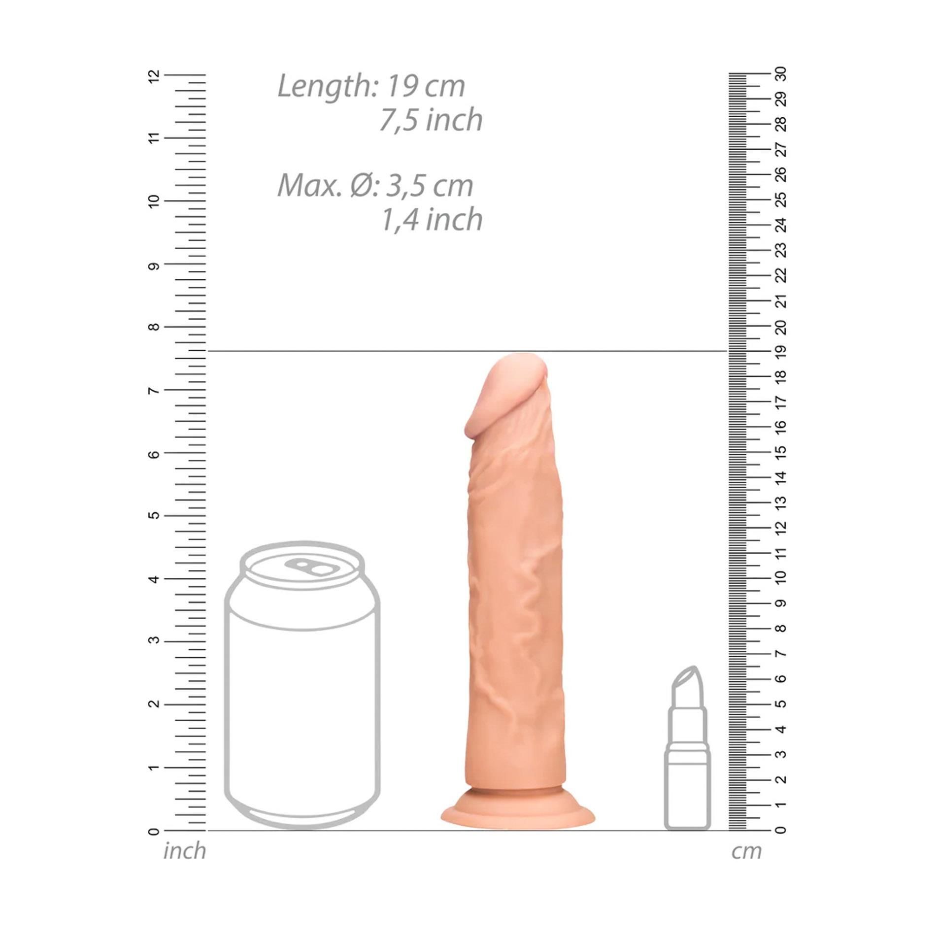 Фаллоимитатор RealRock Dong without Testicles, 19 см (телесный)