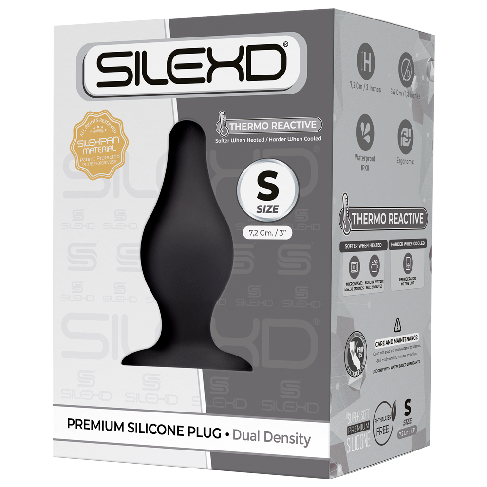 Korek analny SilexD Model 2, 7,2 cm (czarny)