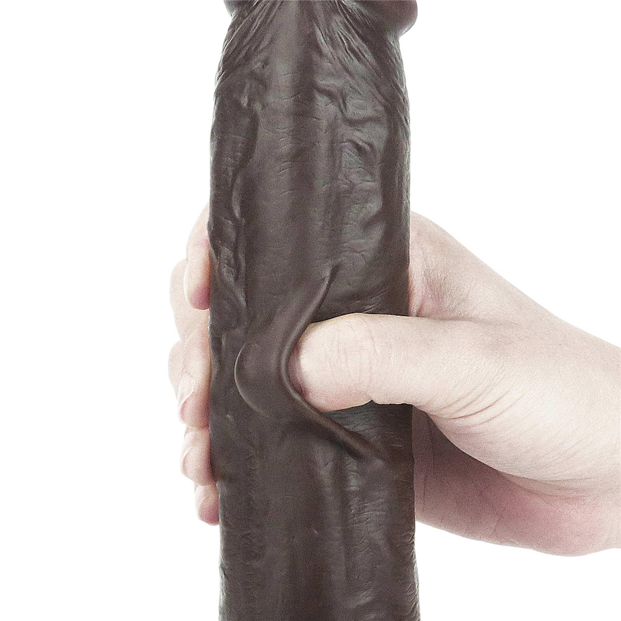 Фаллоимитатор LoveToy Sliding Skin, 24 см (коричневый)