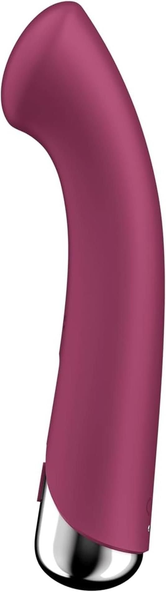 Вібратор Satisfyer Spinning G-Spot 1, 16,5 см (бордовий)