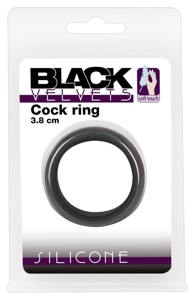 Эрекционное кольцо Velvets Cock Ring, 3,8 см (черный)