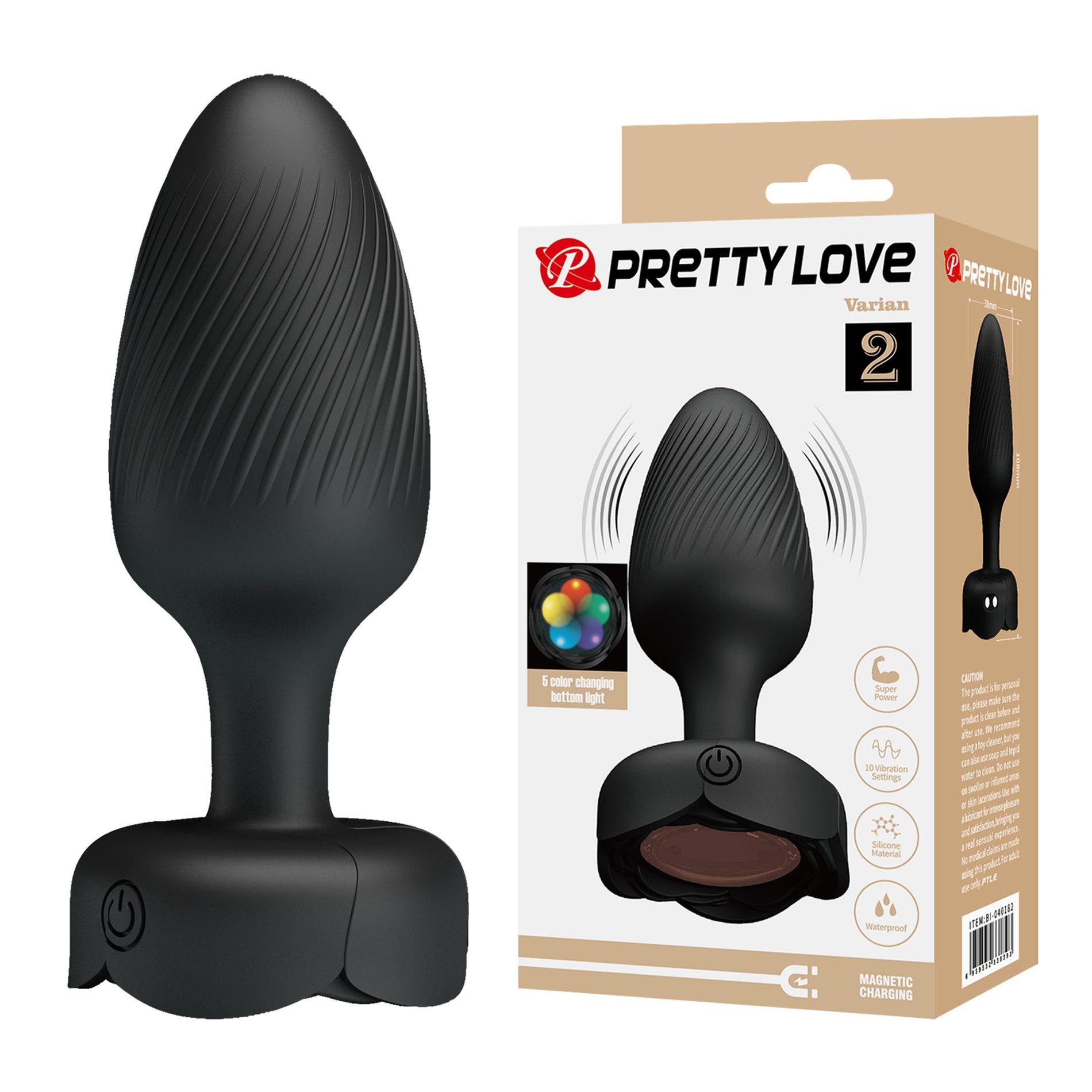 Korek analny Pretty Love Varian, 10.8 cm (czarny)