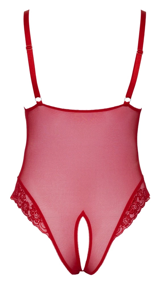 Боди Cottelli Curves otwarte, 4XL (красный)