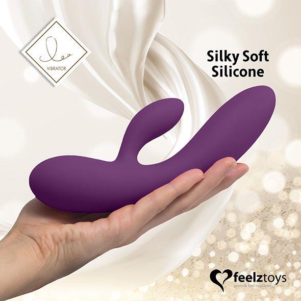 Вибратор-кролик FeelzToys Lea, 20,2 см (фиолетовый)