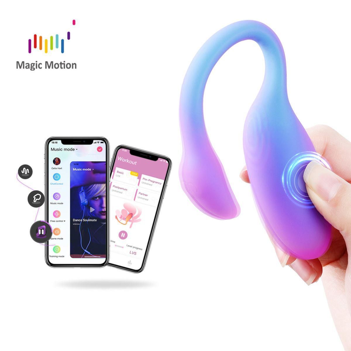 Jajko wibrujące Magic Motion Magic Flamingo Max, 11 cm (niebieski)
