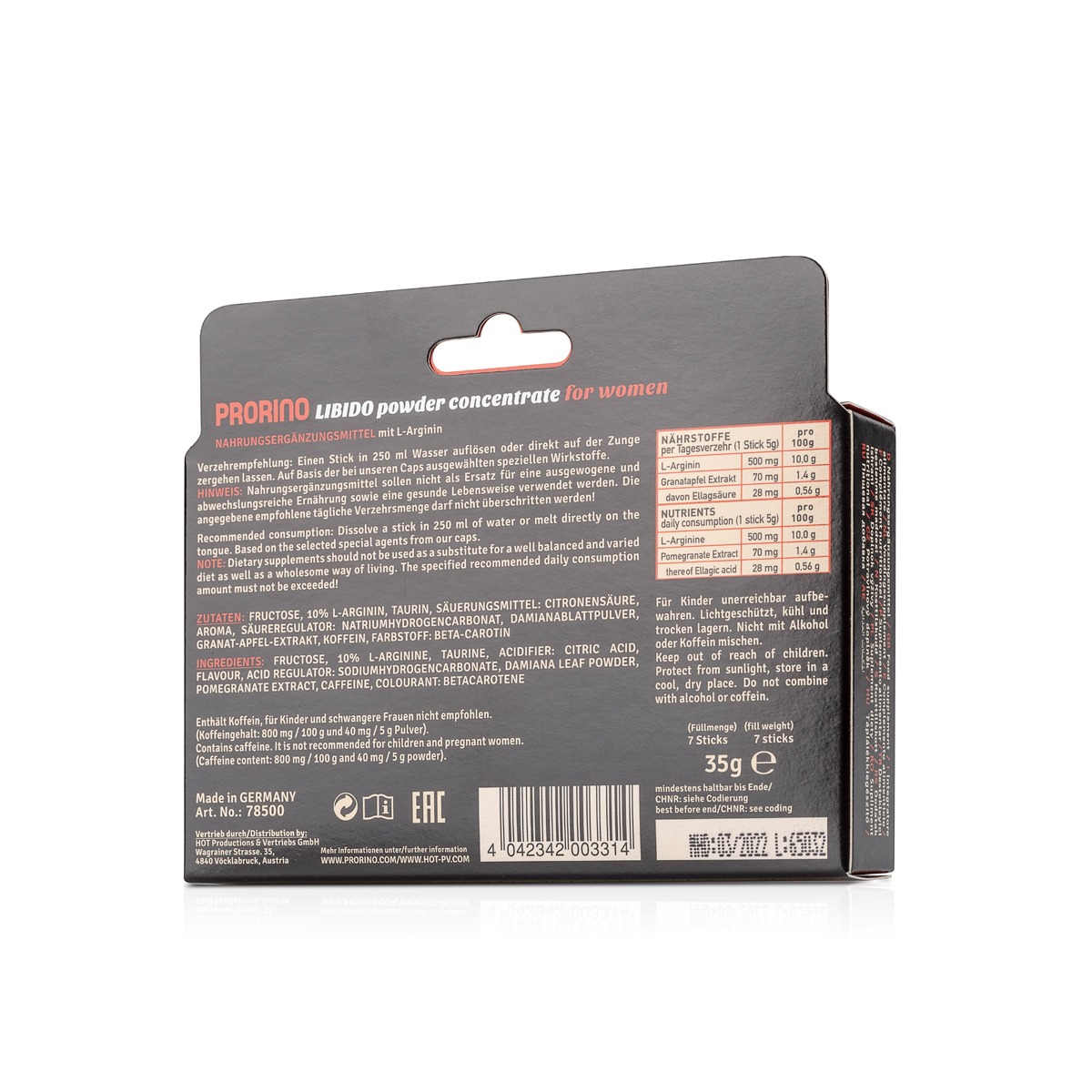 Харчова добавка для жінок Prorino Libido Powder, 7 саше