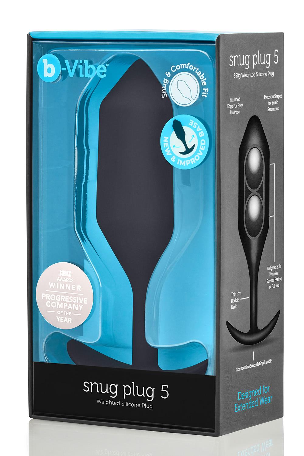 Korek analny B-Vibe Snug Plug 5, 16 cm (czarny)