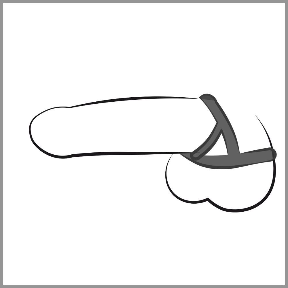 Тройное эрекционное кольцо на пенис Bad Kitty Penisring (черный)