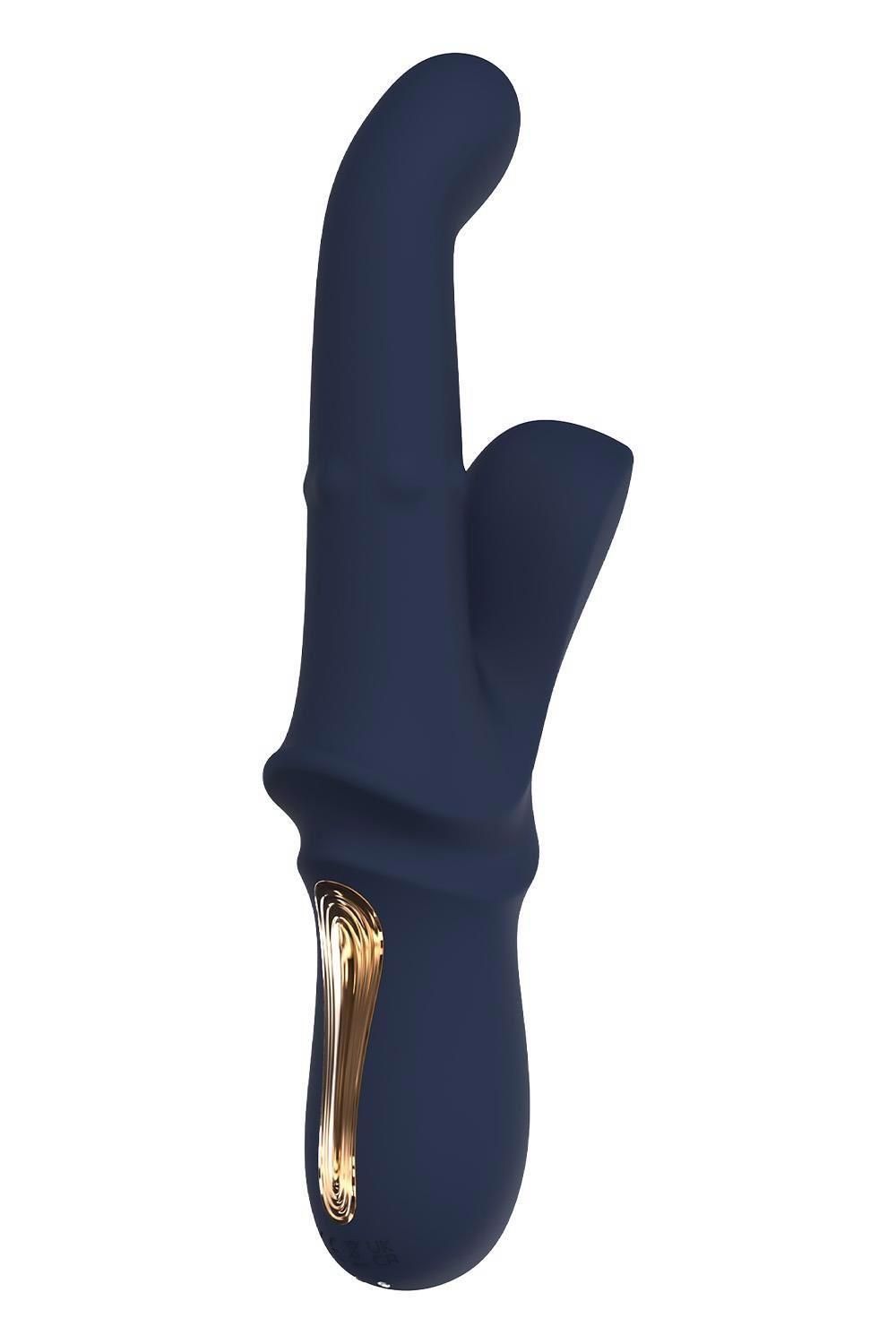 Вибратор-кролик Dreamtoys Duo Iris, 23.5 см (синий)