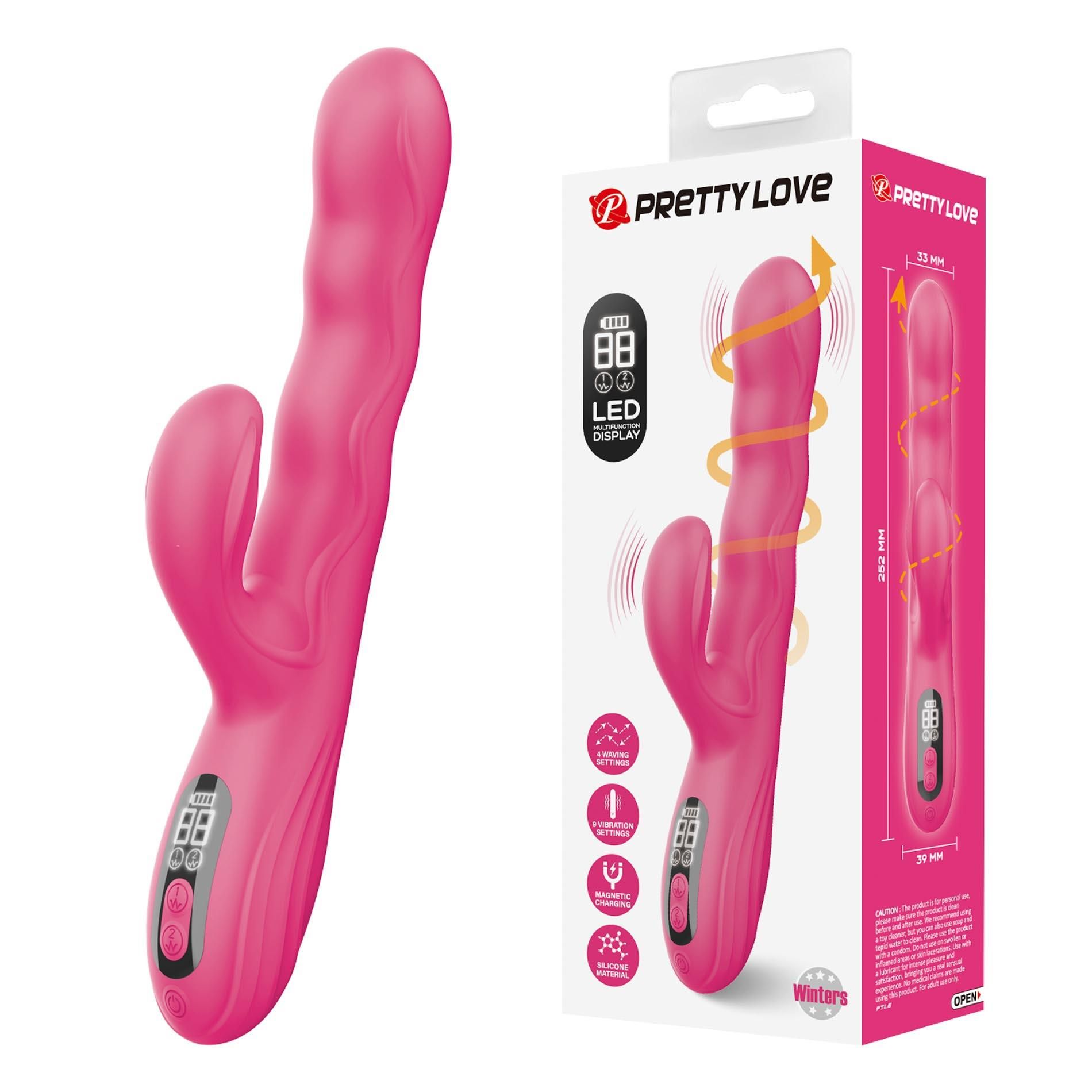 Вибратор-кролик Pretty Love Winters Pink, 25.2 см (розовый)