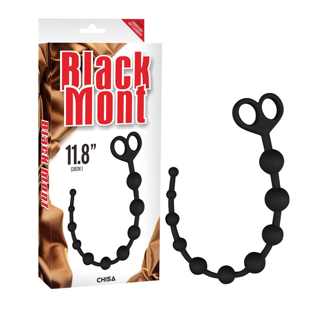 Анальная цепочка Black Mont, 34 см (черный)