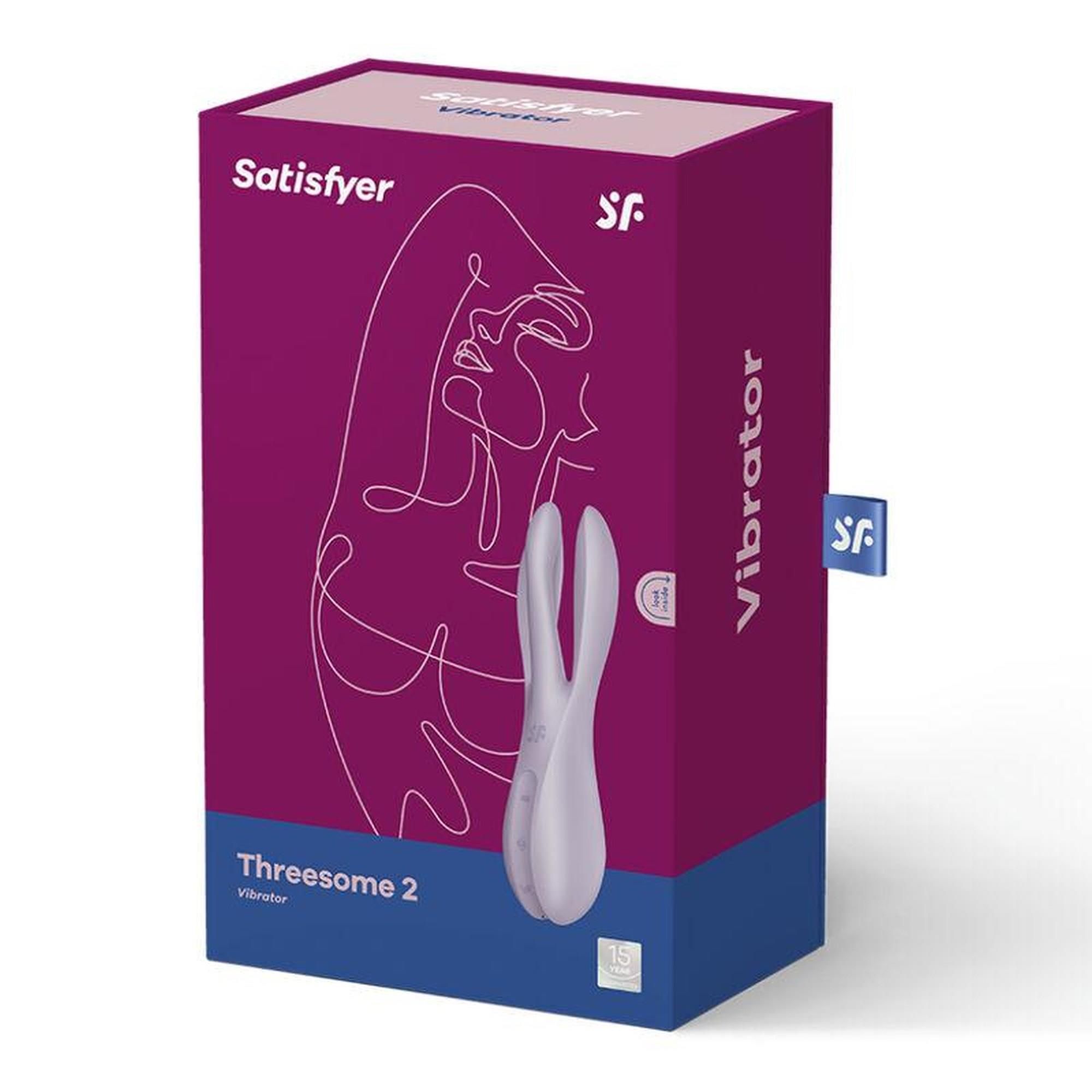 Wibrator Satisfyer Threesome 2, 14 см (фиолетовый)