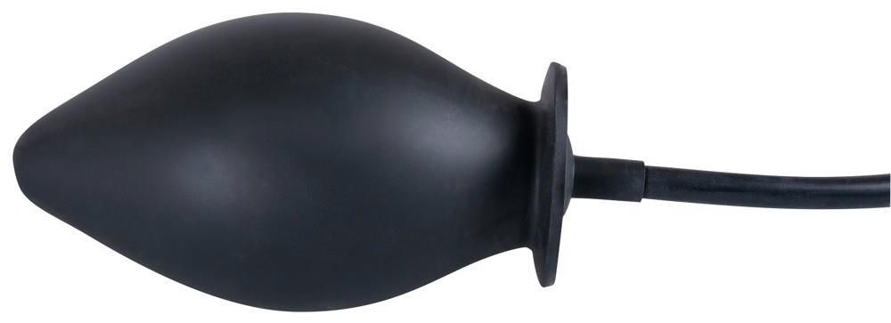 Анальна пробка True Black Inflatable Anal Plug, 11,5 см (чорний)