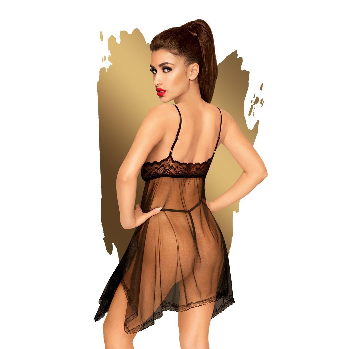 Комплект белья Penthouse Lingerie Naughty Doll, M/L (черный)