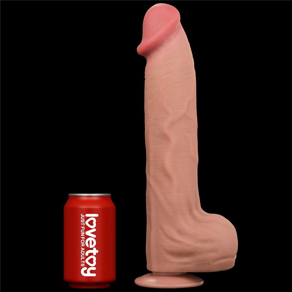 Фаллоимитатор LoveToy Sliding-Skin Dual Layer Dong King Sized, 36 см (телесный)