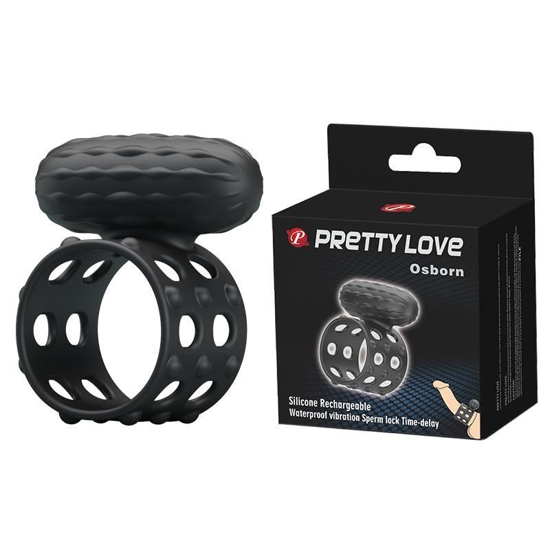 Pierścień erekcyjny Pretty Love Osborn, 4,7 cm (czarny)