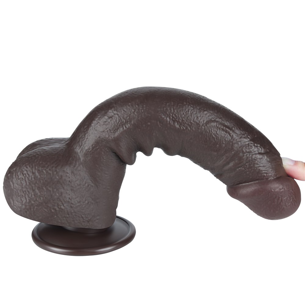 Фаллоимитатор Sliding-Skin Dual Layer Dong 9.5'', 24 см (черный)