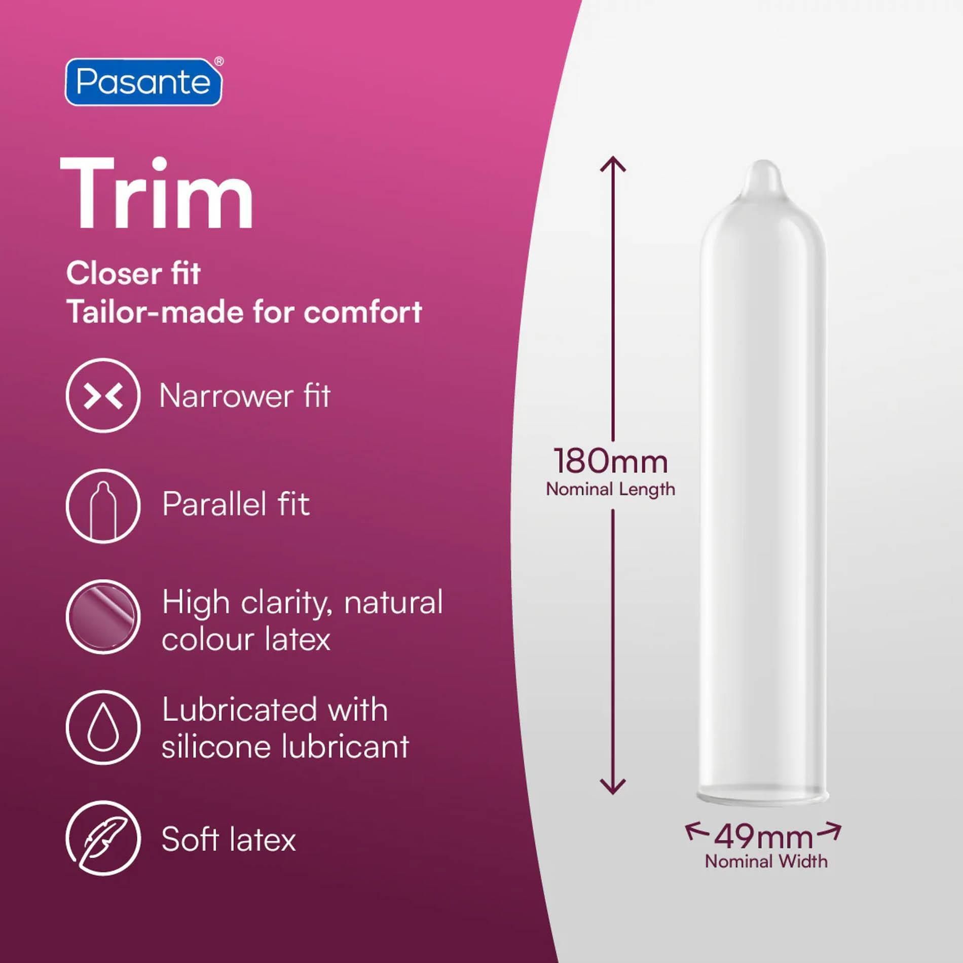 Презервативы Pasante Trim, 144 см