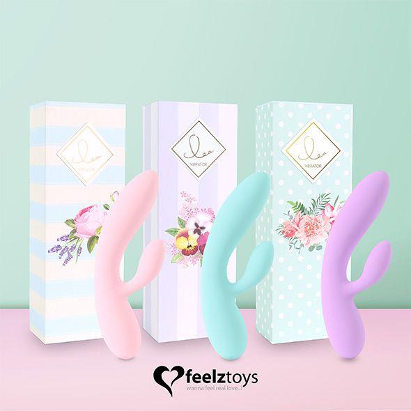 Вибратор-кролик FeelzToys Lea, 20,2 см (голубой)