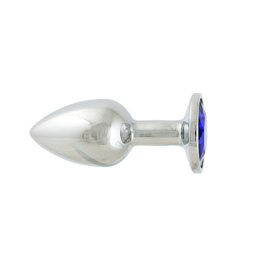 Korek analny z kryształem Simply Pleasure S, 7 cm (niebieski)
