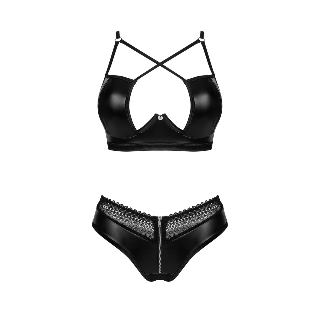 Комплект белья Obsessive Norides, M/L (черный)