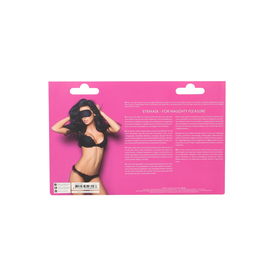 Маска на глаза Ouch! Soft Eyemask (розовый)