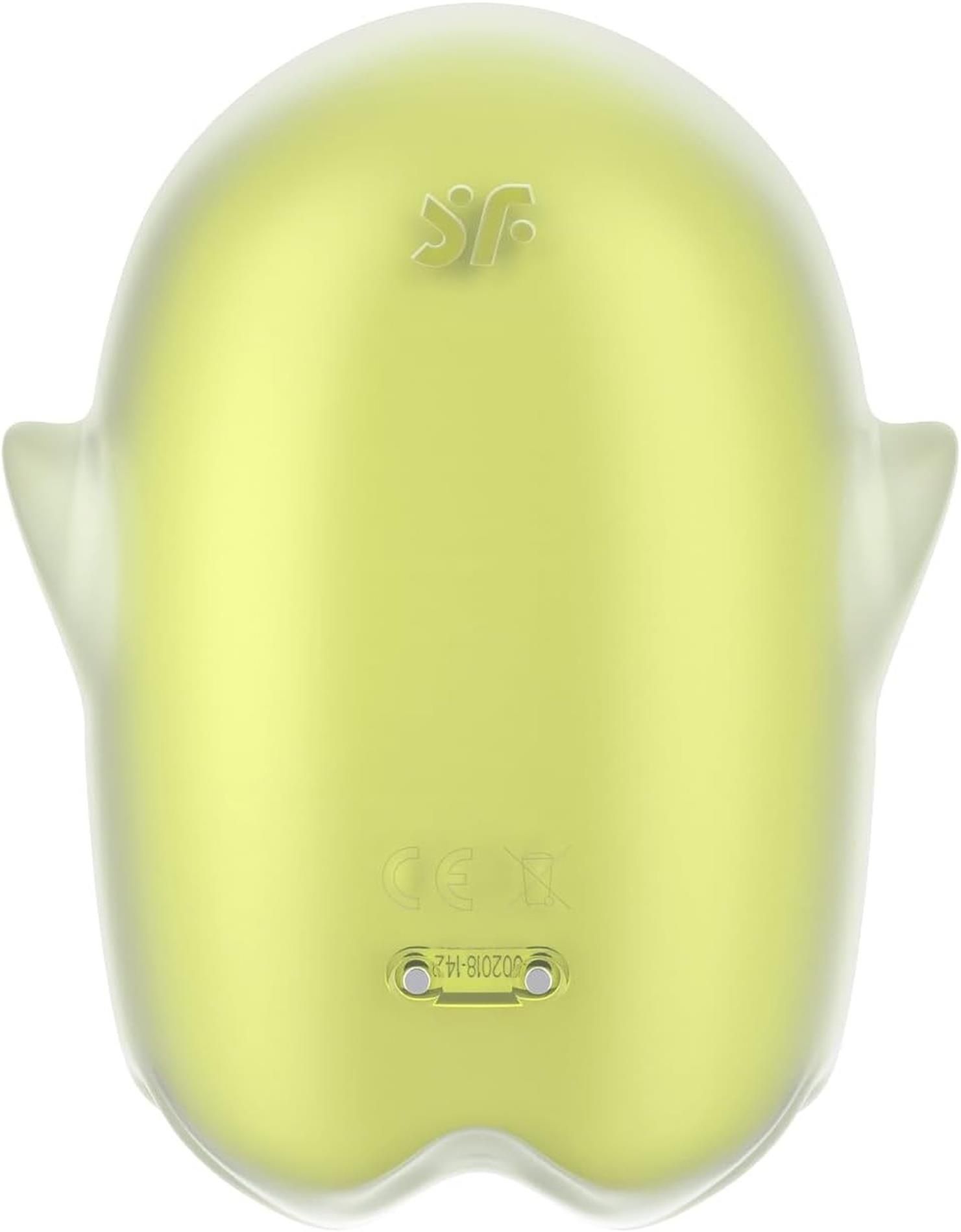 Вакуумный стимулятор клитора с вибрацией Satisfyer Glowing Ghost (желтый)