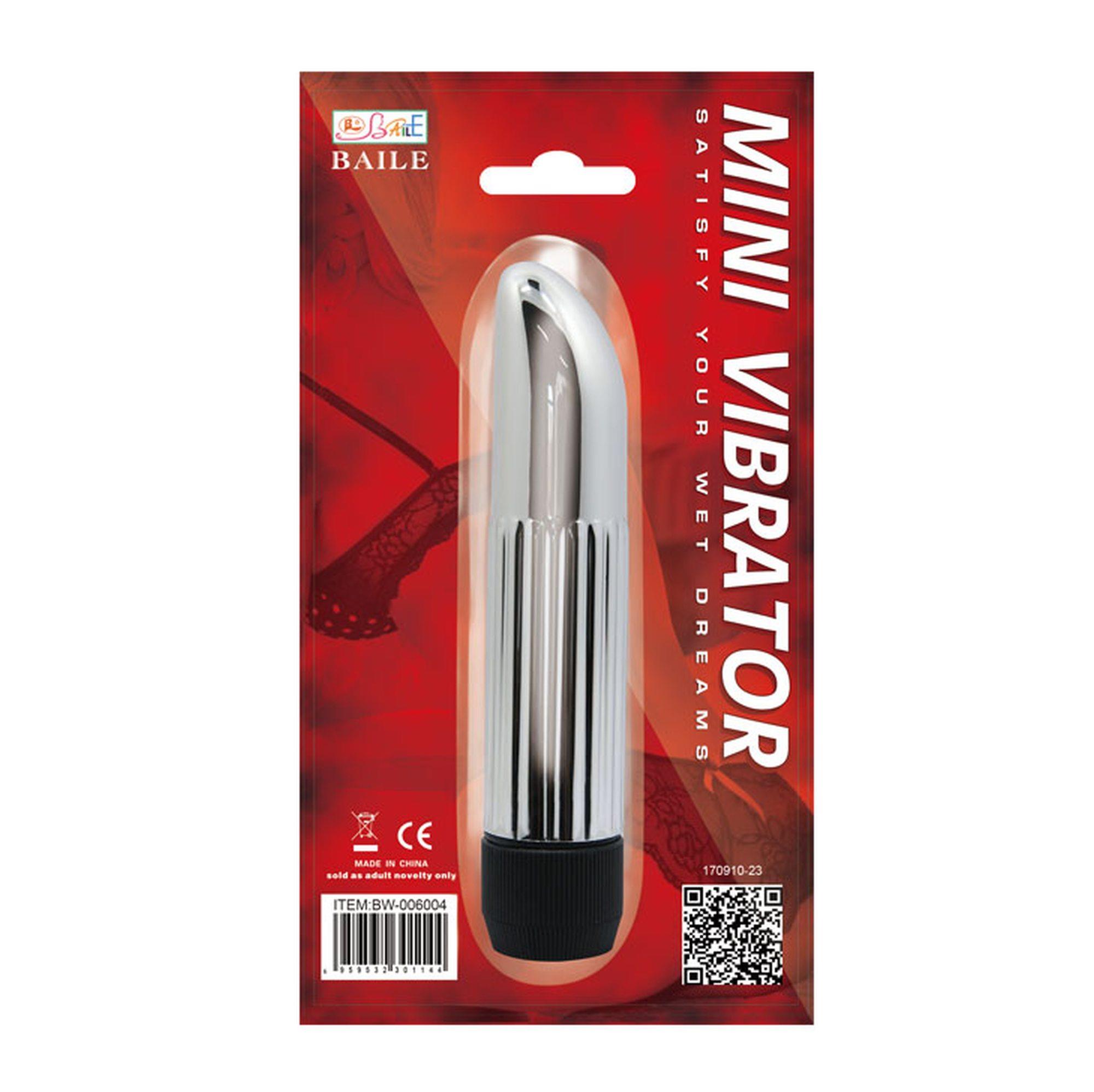 Вибратор Baile Mini Vibrator, 14 см (серебристый)