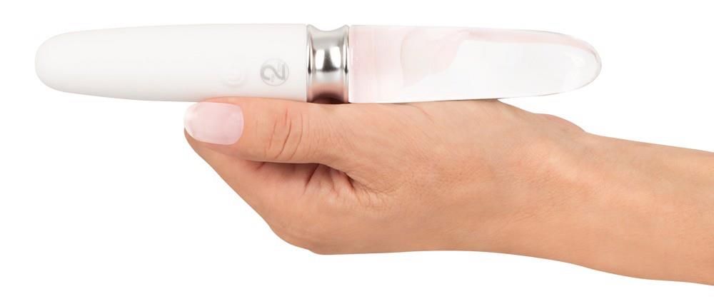 Вибратор Liaison Straight LED, 17,7 см (белый)