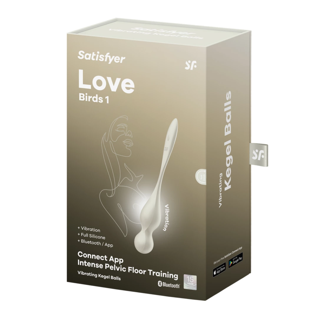 Вагинальные шарики Satisfyer Love Birds 1, 22.2 см (белый)
