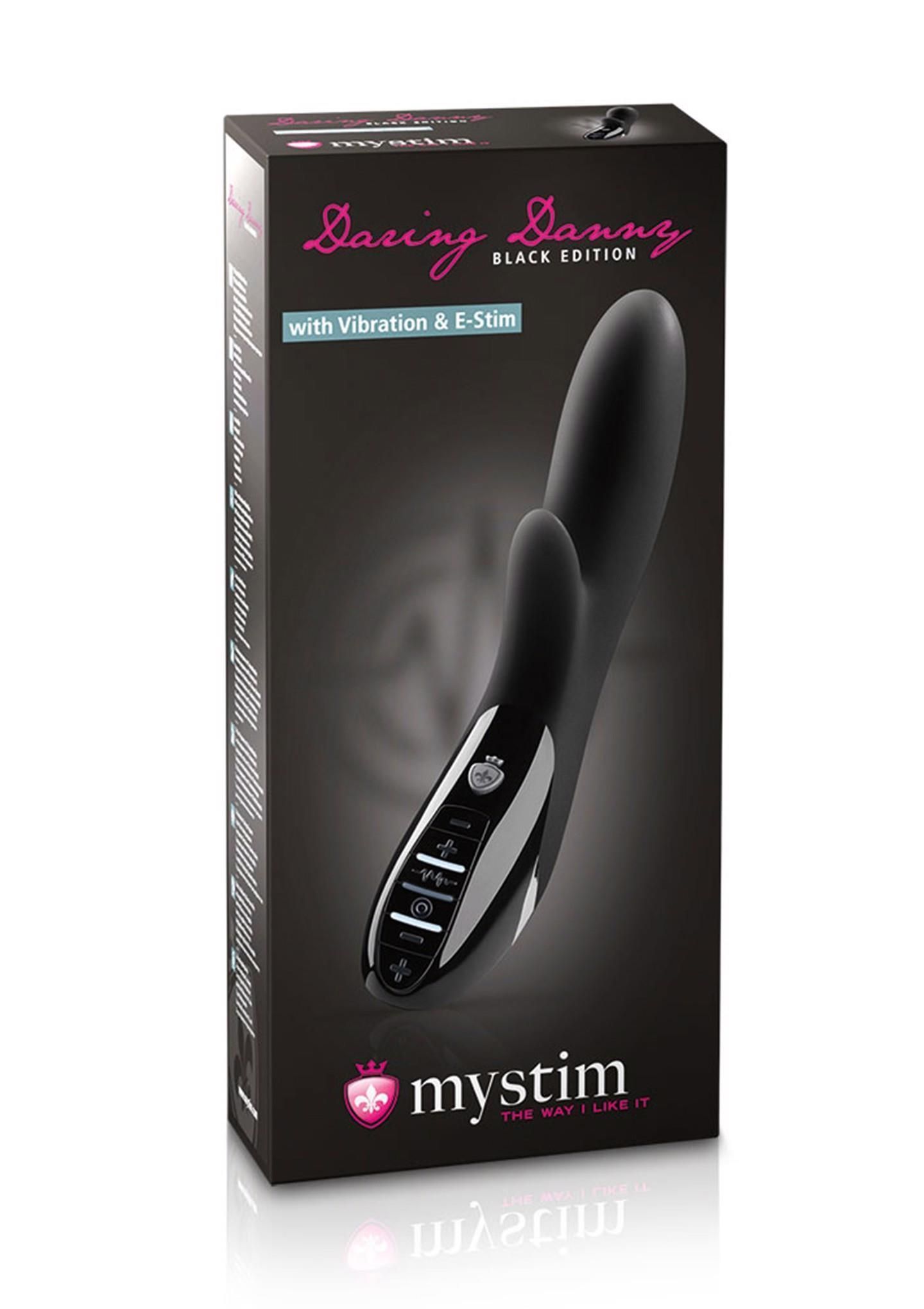 Вибратор-кролик Mystim Daring Danny, 27 см (черный)