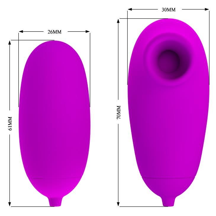 Вібратор з вакуумним стимулятором клітора Pretty Love Suction & Vibro Bullets (рожевий)