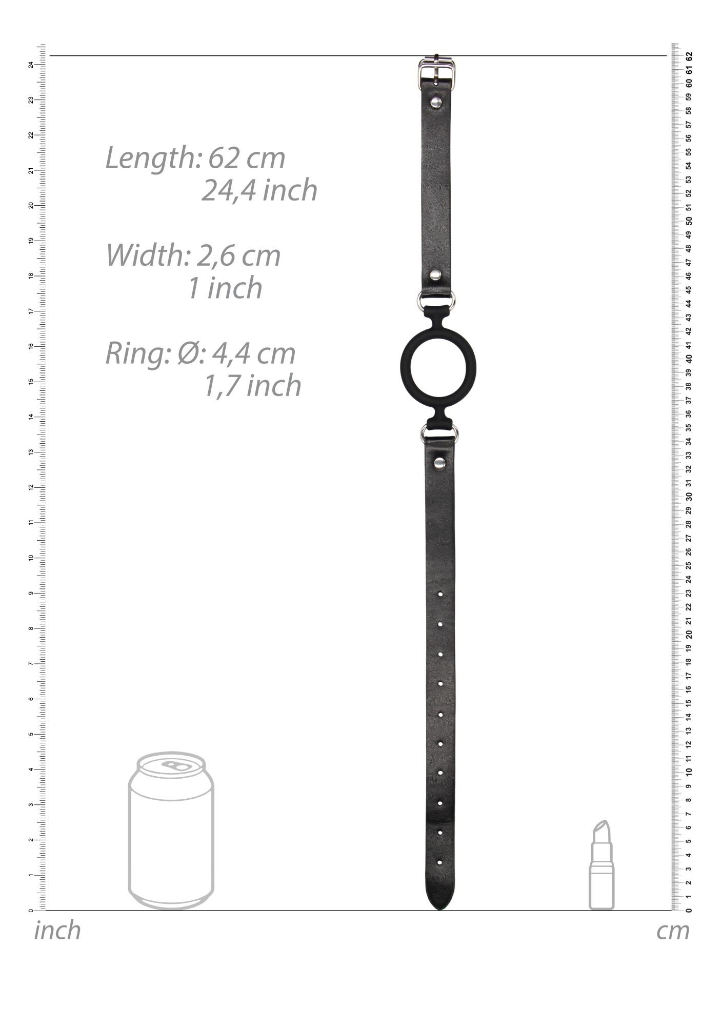 Кляп Ouch! Silicone Ring Gag, 4 см (черный)