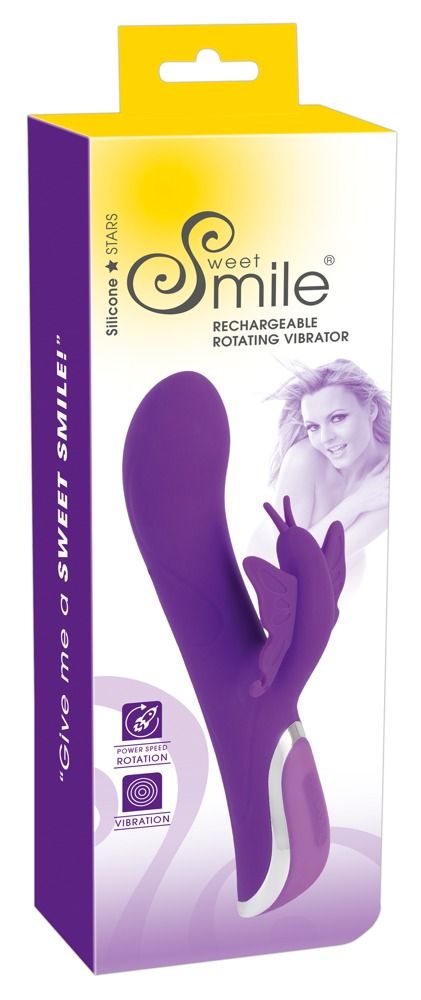 Вибратор-кролик Sweet Smile Rechargeable Rotating, 23 см (фиолетовый)