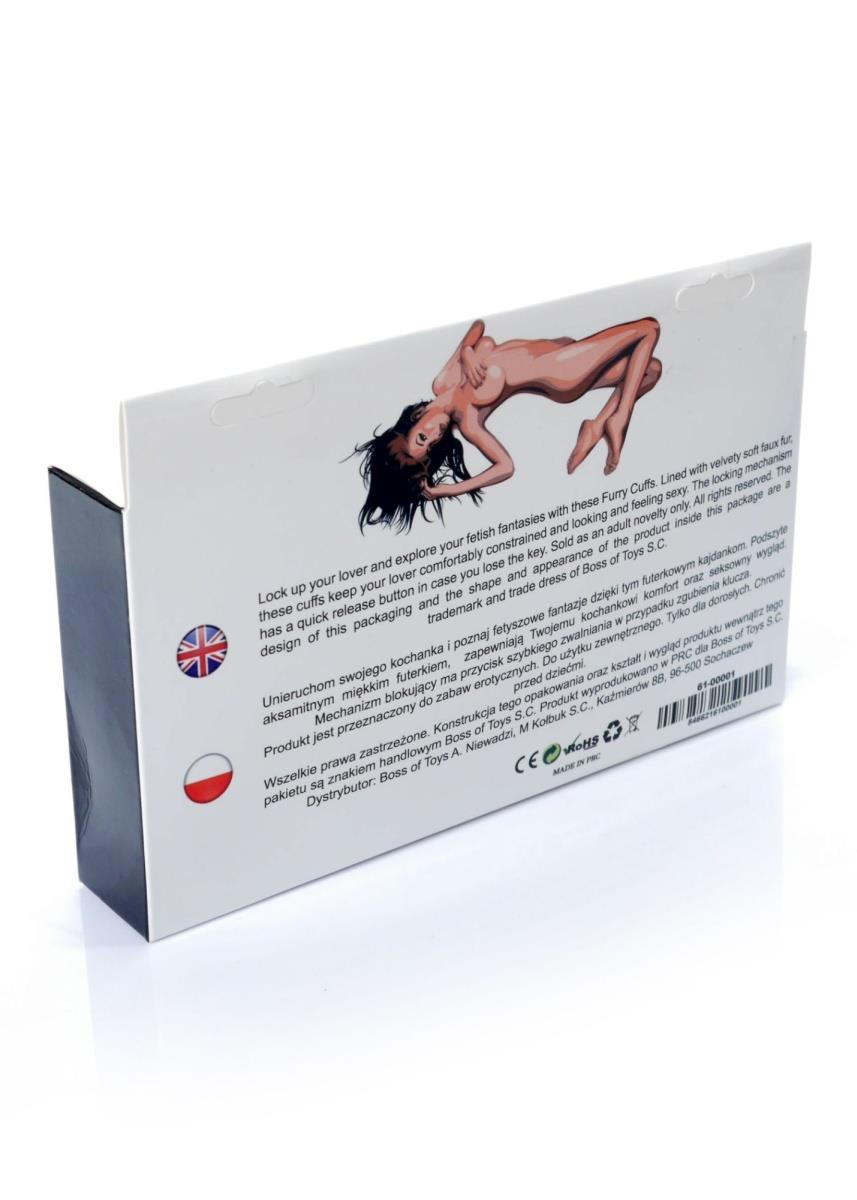 Наручники Fetish B - Series Furry Cuffs (черный)